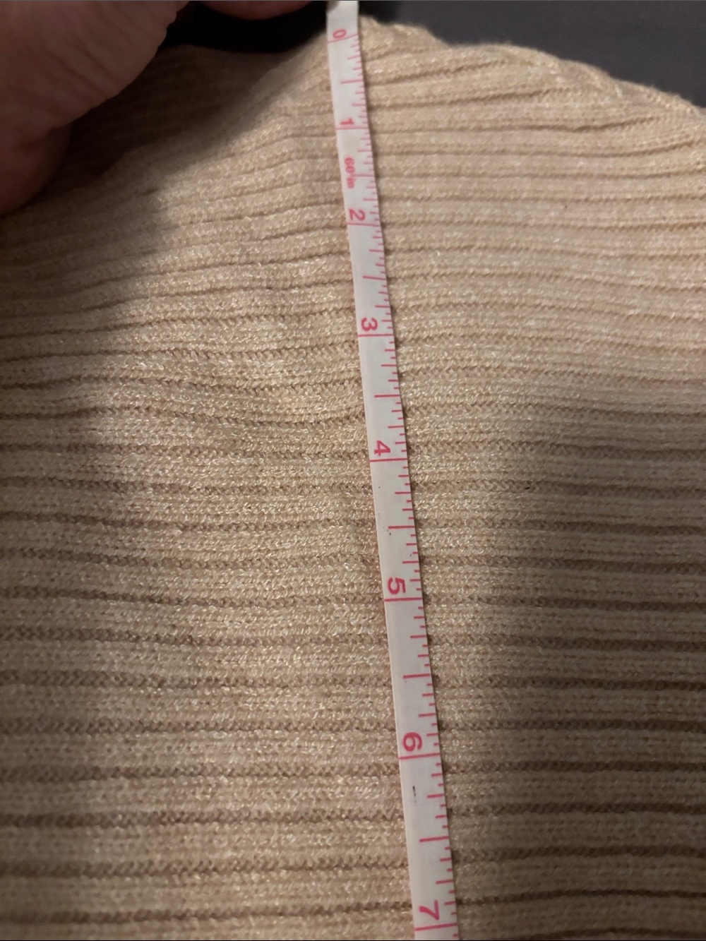Pinque Cozy Tan Ribbed Sweater - Picture 5 of 6